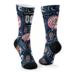 New York Yankees Socks Customized Scattered Icons Navy Best Selling