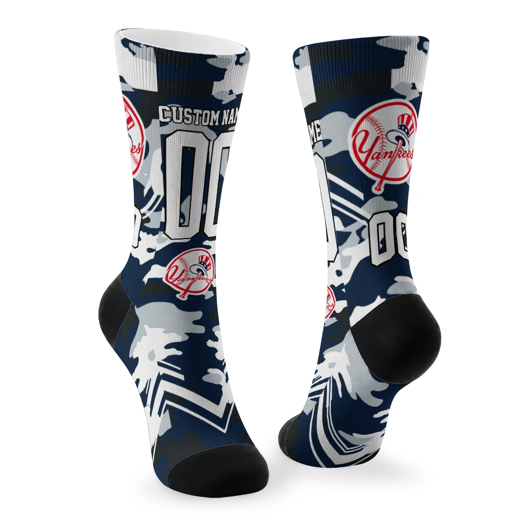 new-york-yankees-socks-customized-woodland-camo-navy-fashion-forward.webp