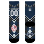 New York Yankees Socks Personalized Argyle Pattern Navy Best Selling