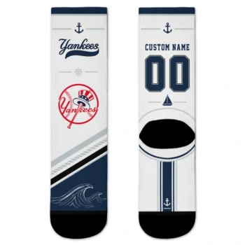 New York Yankees Socks - Personalized Nautical Icons Navy White