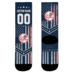 New York Yankees Socks Personalized Star Stripes Navy White Best Selling