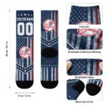 New York Yankees Socks Personalized Star Stripes Navy White Best Selling