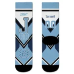 North Carolina Tar Heels Socks Personalized Arrow Blocks Light Blue Best Selling