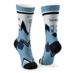 North Carolina Tar Heels Socks Personalized Arrow Blocks Light Blue Best Selling