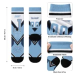 North Carolina Tar Heels Socks Personalized Arrow Blocks Light Blue Best Selling
