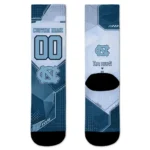 North Carolina Tar Heels Socks Personalized Geometric Tech Light Blue Best Selling