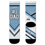 North Carolina Tar Heels Socks Personalized Pinstripe Chevron Light Blue White Best Selling