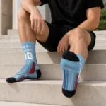 North Carolina Tar Heels Socks Personalized Star Stripes Light Blue White Best Selling