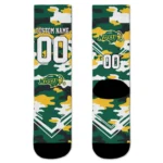 North Dakota State Bison Socks Custom Woodland Camo Green Best Selling