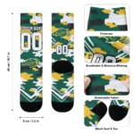 North Dakota State Bison Socks Custom Woodland Camo Green Best Selling