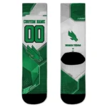 North Texas Mean Green Socks Custom Geometric Tech Green Best Selling