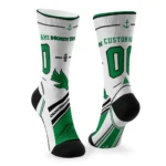 North Texas Mean Green Socks Custom Nautical Icons Green White Best Selling