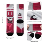 Northern Illinois Huskies Socks Customized Geometric Tech Red Best Selling