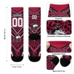 Northern Illinois Huskies Socks Customized Leopard Print Red Black Best Selling