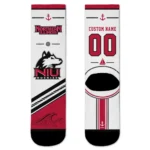 Northern Illinois Huskies Socks Customized Nautical Icons Red White Best Selling