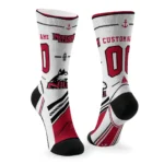 Northern Illinois Huskies Socks Customized Nautical Icons Red White Best Selling