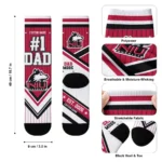 Northern Illinois Huskies Socks Customized Pinstripe Chevron Red White Best Selling