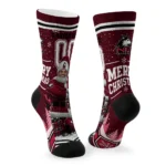 Northern Illinois Huskies Socks Customized Snowy Scene Red White Best Selling