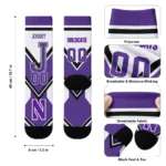Northwestern Wildcats Socks Personalized Arrow Blocks Purple Best Selling