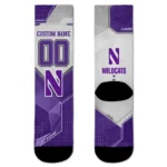Northwestern Wildcats Socks Personalized Geometric Tech Purple Best Selling