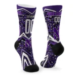 Northwestern Wildcats Socks Personalized Leopard Print Purple Black Best Selling