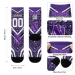 Northwestern Wildcats Socks Personalized Leopard Print Purple Black Best Selling