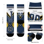 Notre Dame Fighting Irish Socks Custom Arrow Blocks Navy Best Selling