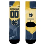 Notre Dame Fighting Irish Socks Custom Geometric Tech Navy Best Selling