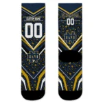 Notre Dame Fighting Irish Socks Custom Leopard Print Navy Black Best Selling