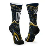 Notre Dame Fighting Irish Socks Custom Leopard Print Navy Black Best Selling