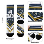 Notre Dame Fighting Irish Socks Custom Pinstripe Chevron Navy White Best Selling