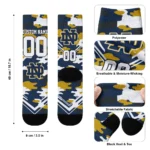 Notre Dame Fighting Irish Socks Custom Woodland Camo Navy Best Selling