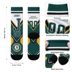 Oakland Athletics Socks Customized Arrow Blocks Green Best Selling