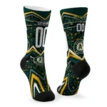 Oakland Athletics Socks Customized Leopard Print Green Black Best Selling
