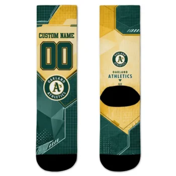Oakland Athletics Socks Personalized Geometric Tech Green Best Selling
