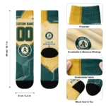 Oakland Athletics Socks Personalized Geometric Tech Green Best Selling