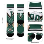 Ohio Bobcats Socks Personalized Arrow Blocks Green Best Selling