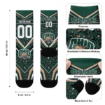 Ohio Bobcats Socks Personalized Leopard Print Green Black Best Selling