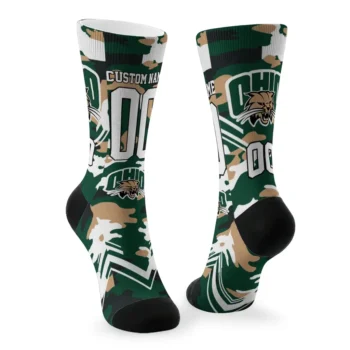 Ohio Bobcats Socks Personalized Woodland Camo Green Fashion Forward