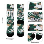 Ohio Bobcats Socks Personalized Woodland Camo Green Best Selling