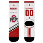 Ohio State Buckeyes Socks Customized Nautical Icons Scarlet White Best Selling