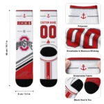 Ohio State Buckeyes Socks Customized Nautical Icons Scarlet White Best Selling