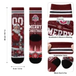 Ohio State Buckeyes Socks Customized Snowy Scene Scarlet White Best Selling