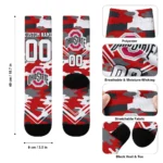 Ohio State Buckeyes Socks Customized Woodland Camo Scarlet Best Selling