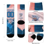 Oklahoma City Thunder Socks Personalized Geometric Tech Blue Best Selling