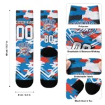 Oklahoma City Thunder Socks Personalized Woodland Camo Blue Best Selling
