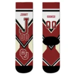 Oklahoma Sooners Socks Custom Arrow Blocks Crimson Best Selling