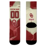 Oklahoma Sooners Socks Custom Geometric Tech Crimson Best Selling