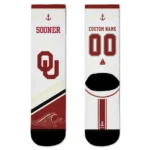 Oklahoma Sooners Socks Custom Nautical Icons Crimson White Best Selling