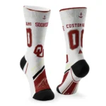 Oklahoma Sooners Socks Custom Nautical Icons Crimson White Best Selling